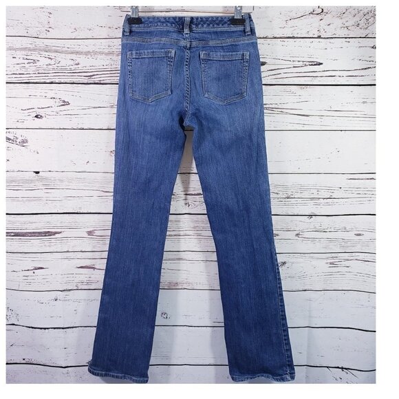 White House Black Market BLANC Women's Medium Wash Boot Cut Blue Jeans – Size 0R - Picture 9 of 13